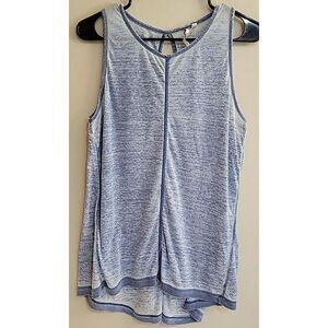 Calvin Klein womens burnout tank top Size Medium blue‎ lightweight keyhole